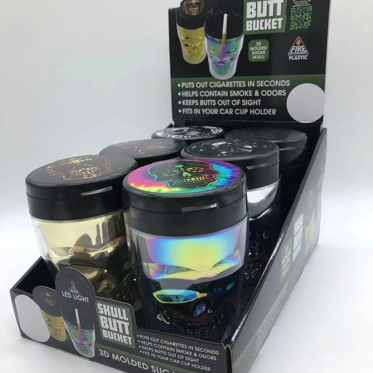 ITEM NUMBER 022872 SKULL BUTT BUCKET 6 PIECES PER DISPLAY WHOLESALE