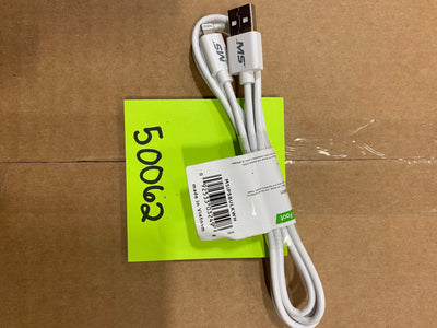 ITEM NUMBER 050062L MOBILE SPEC LIGHTNING CABLE WHITE - STORE SURPLUS NO DISPLAY 10 PIECES PER PACK