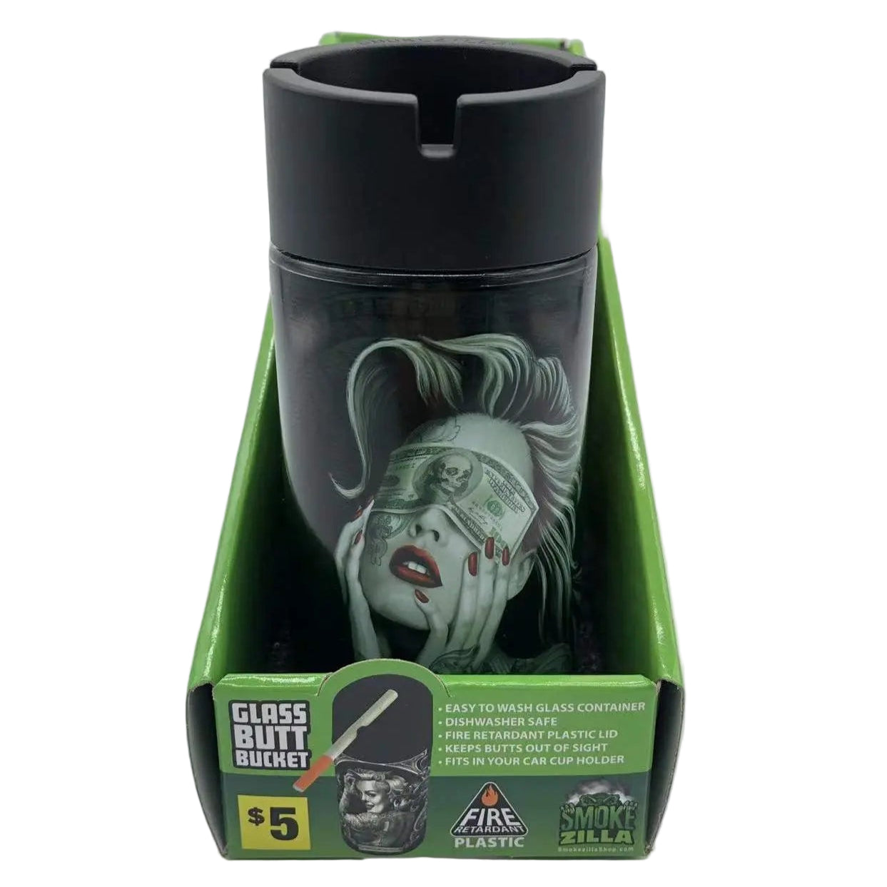 ITEM NUMBER 041462 GLASS BUTT BUCKET 3 PIECES PER DISPLAY WHOLESALE