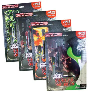 ITEM NUMBER 087031 GAME GUITAR SKINS KIT 8 PIECES PER DISPLAY WHOLESALE