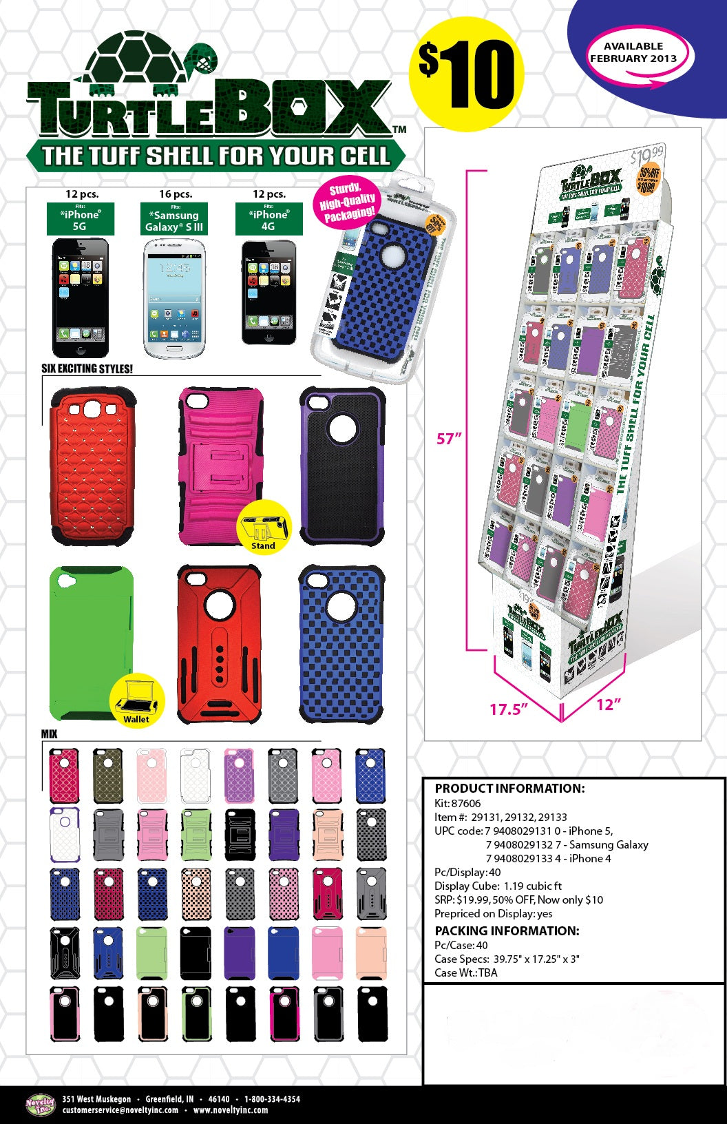 ITEM NUMBER 087606 SILICONE CELL CASE FLOOR DISPLAY  40 PIECES PER DISPLAY