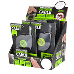 ITEM NUMBER 087908 9FT RETRACT CABLE KIT 6 PIECES PER DISPLAY WHOLESALE