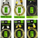 ITEM NUMBER 088115 METAL ARMOR CABLE KIT 12 PIECES PER DISPLAY WHOLESALE