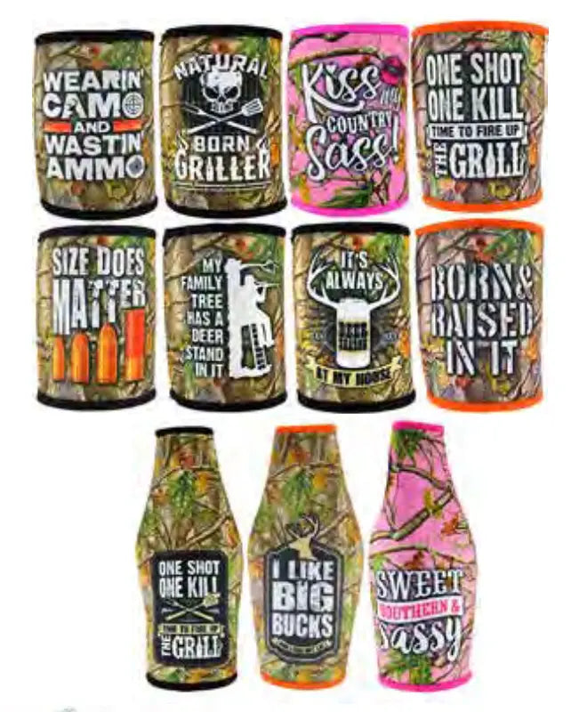 ITEM NUMBER 088169 CAMO BOTTLE SUIT KIT 11 PIECES PER DISPLAY WHOLESALE