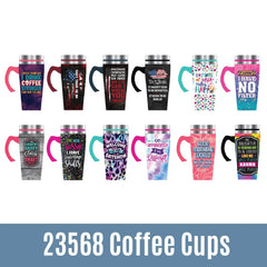 ITEM NUMBER 023568L PRINT COFFEE CUP C2 - STORE SURPLUS NO DISPLAY 24 PIECES PER PACK STORE SURPLUS