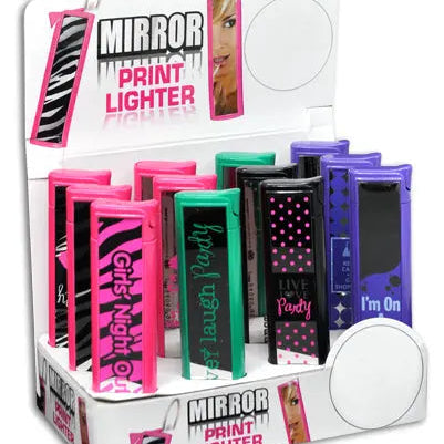 ITEM NUMBER 090161 MIRROR PRINT LIGHTER 12 PIECES PER DISPLAY WHOLESALE