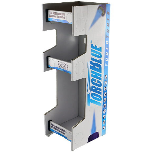 ITEM NUMBER 973040 - CORRUGATED TORCH BLUE 3 TIER DISPLAY