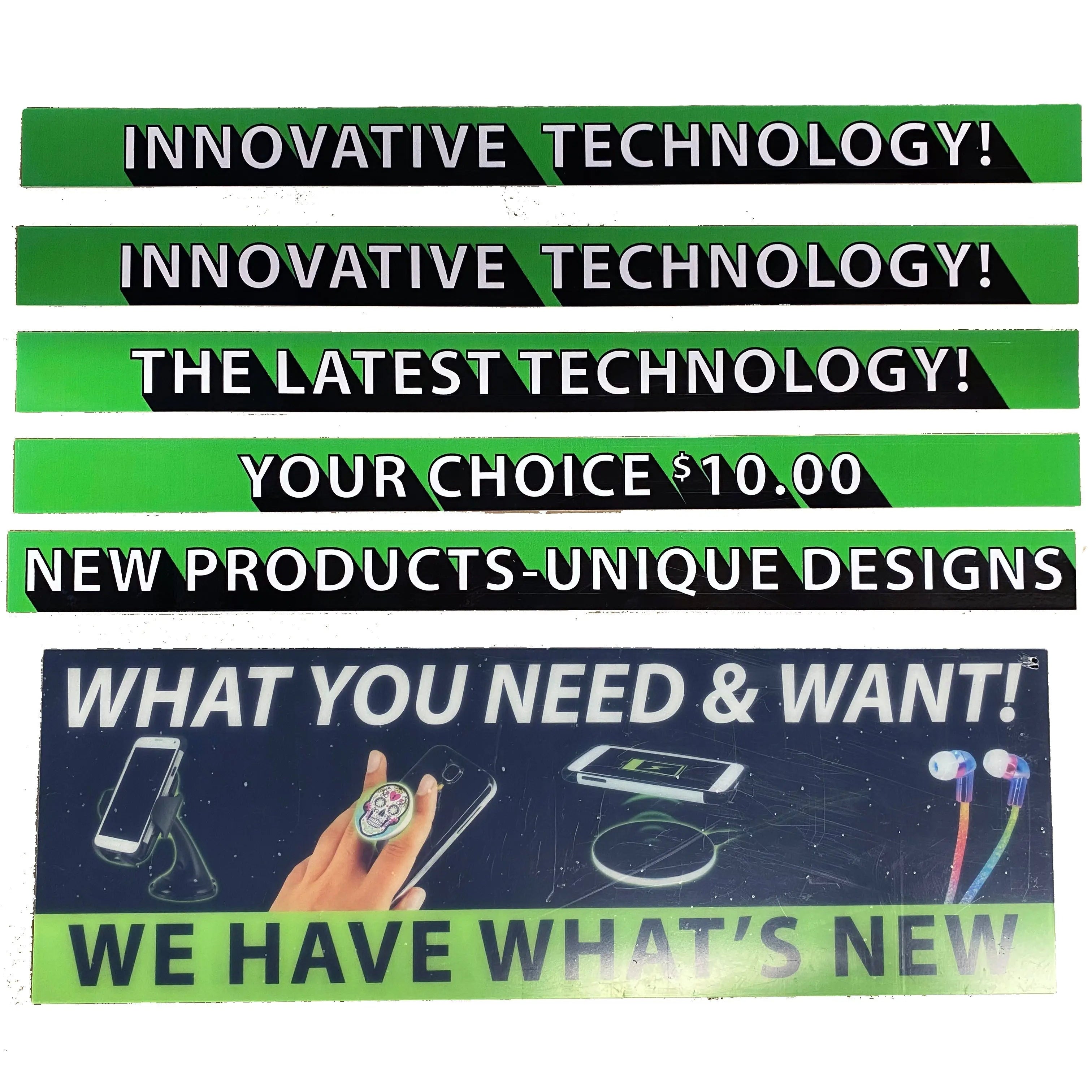 ITEM NUMBER 973350 - WING RACK SIGNAGE SUPPLIES