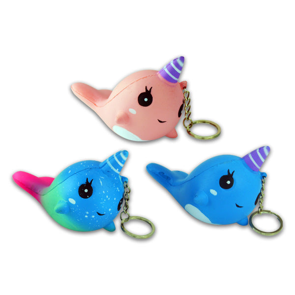 ITEM NUMBER KP3278 Narwhal Slow Rise Keychains BG = 12 PCS