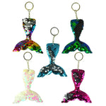 ITEM NUMBER KP3279 Mermaid Tail Flip Sequin Keychains BG = 12 PCS BULK PRODUCT