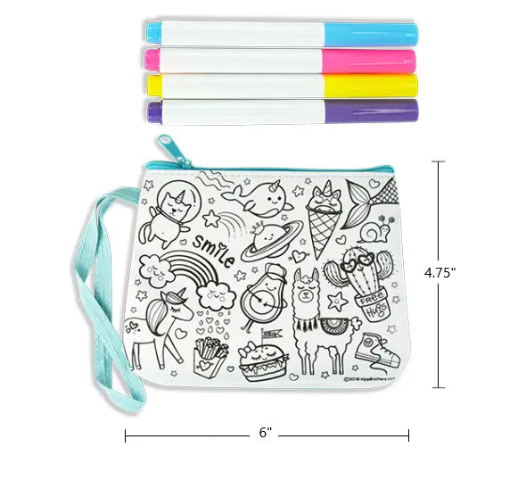 ITEM NUMBER KP3477 Doodle DIY Color Mini Purse Kit BG = 6 PCS BULK PRODUCT