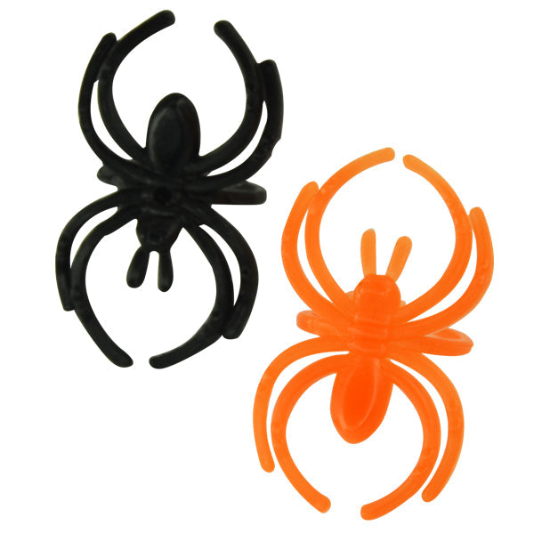 ITEM NUMBER KP3559 Black and Orange Spider Rings BG = 48 PCS