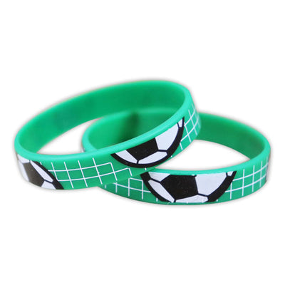 ITEM NUMBER KP3603 Soccer Silicone Wristbands BG = 12 PCS