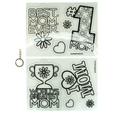 ITEM NUMBER KP3661 I Heart Mom DIY Shrink Film Keychain Kit BG = 24 PCS