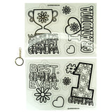 ITEM NUMBER KP3678 I Heart Grandma DIY Shrink Film Keychain Kit BG = 24 PCS