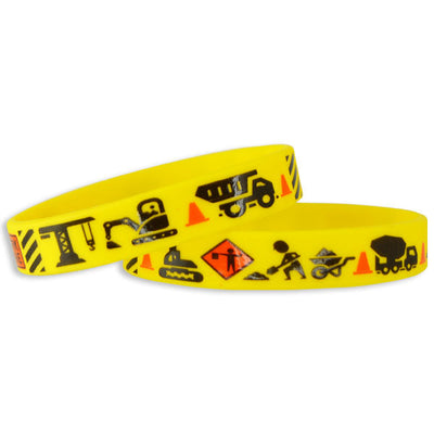 ITEM NUMBER KP3730 Construction Silicone Wristbands BG = 12 PCS