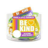 ITEM NUMBER KP4171 BE KIND SILICONE WRISTBAND  24 PIECES PER DISPLAY WHOLESALE