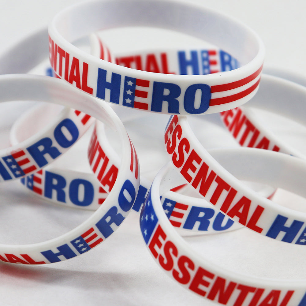 ITEM NUMBER KP4172 ESSENTIAL HERO SILICONE WRISTBAND 24 PIECES PER DISPLAY