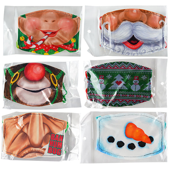 ITEM NUMBER KP4174L ADULT POLYESTER MASK CHRISTMAS  - STORE SURPLUS NO DISPLAY 24 PIECES PER PACK