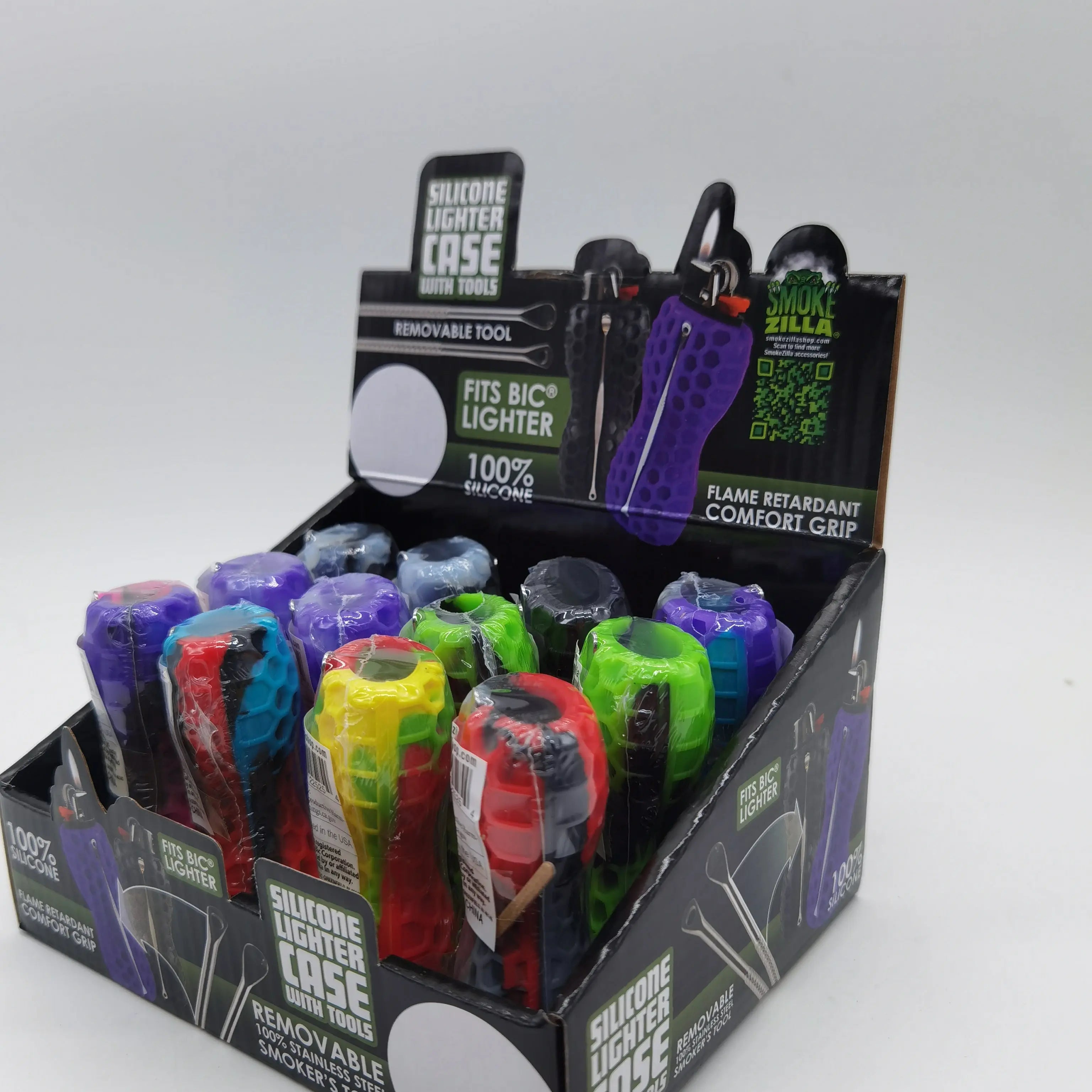 ITEM NUMBER 022525 SILICONE LIGHTER CASE TOOL 12 PIECES PER DISPLAY WHOLESALE