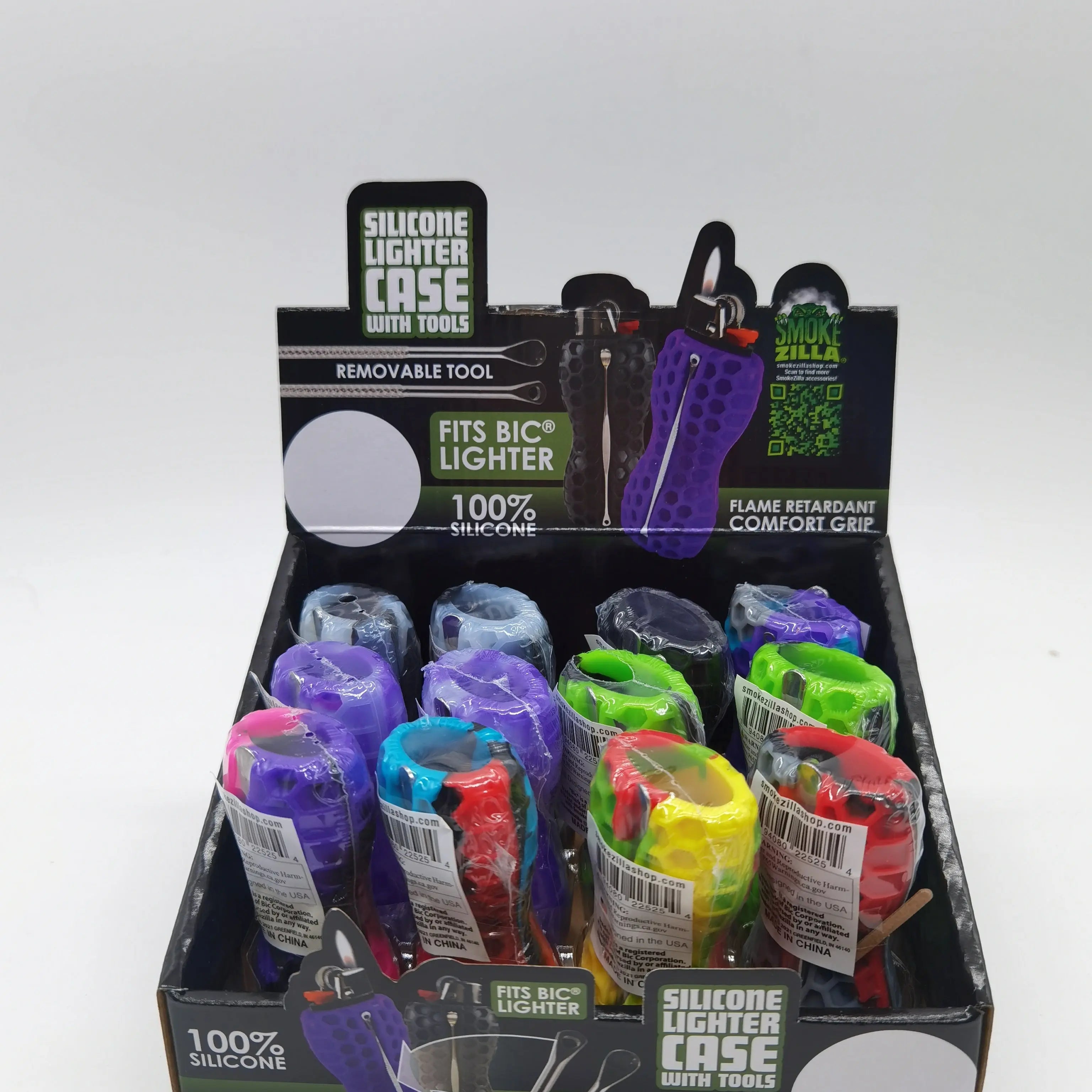 ITEM NUMBER 022525 SILICONE LIGHTER CASE TOOL 12 PIECES PER DISPLAY WHOLESALE