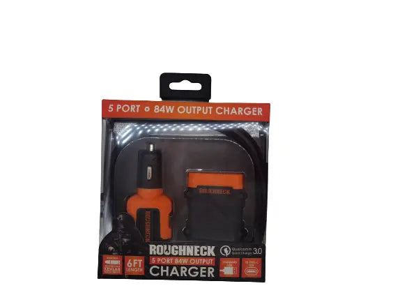 ITEM NUMBER 022914L ROUGHNECK CHARGER - STORE SURPLUS NO DISPLAY 4 PIECES PER PACK STORE SURPLUS