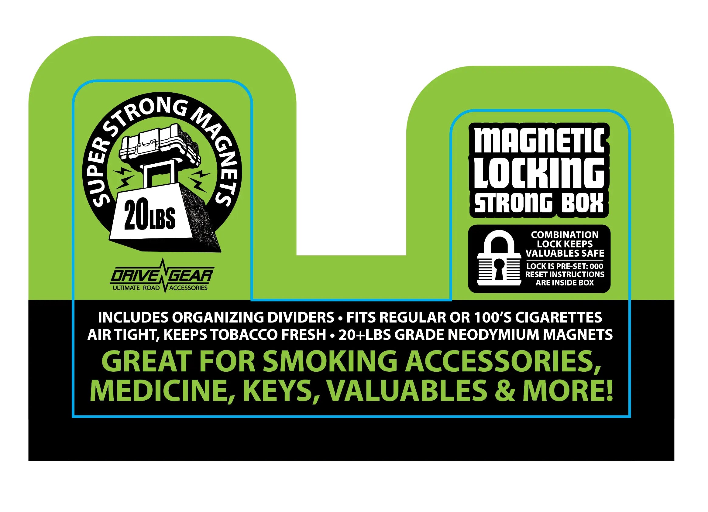 ITEM NUMBER 041437 MAGNETIC LOCKING BOX 5 PIECES PER DISPLAY WHOLESALE