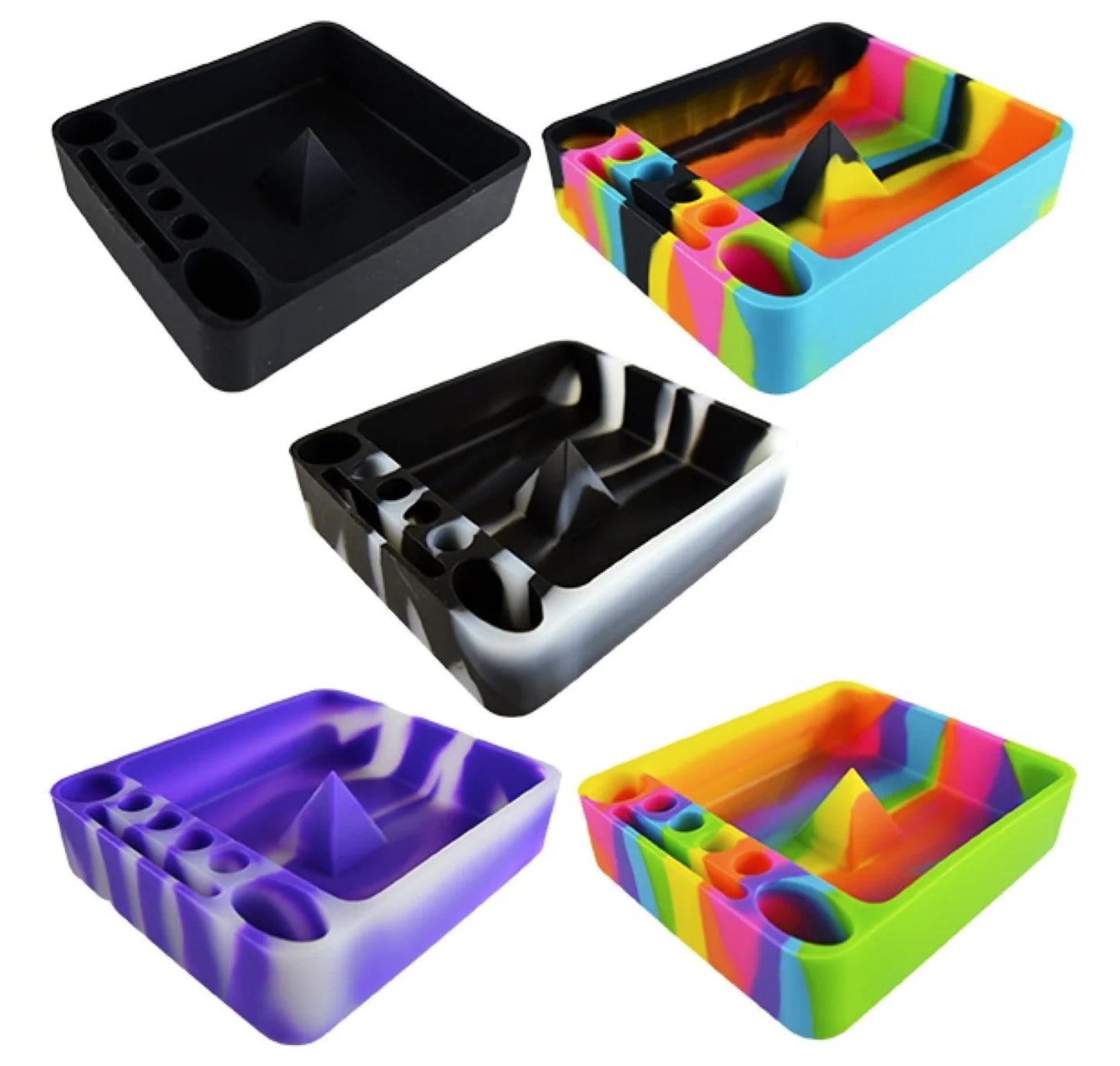 ITEM NUMBER 040957 SILICONE PYRAMID ASHTRAY 6 PIECES PER DISPLAY