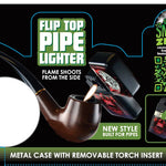 ITEM NUMBER 023983L FLIP TOP PIPE LIGHTER - STORE SURPLUS NO DISPLAY - 12 PIECES PER PACK STORE SURPLUS