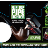 ITEM NUMBER 023983 FLIP TOP PIPE LIGHTER 12 PIECES PER DISPLAY