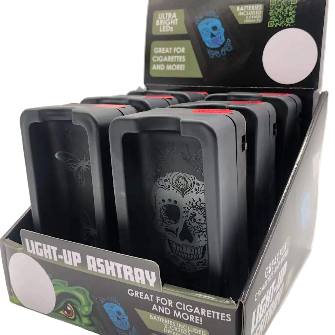 ITEM NUMBER 023104 LIGHT UP ASHTRAY 6 PIECES PER DISPLAY WHOLESALE