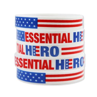 ITEM NUMBER KP4172L ESSENTIAL HERO SILICONE WRISTBAND  - STORE SURPLUS NO DISPLAY 24 PIECES PER PACK