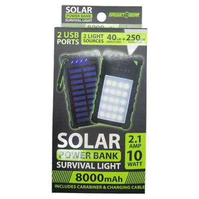 ITEM NUMBER 023517L LED SOLAR POWER BANK - STORE SURPLUS NO DISPLAY 4 PIECES PER PACK