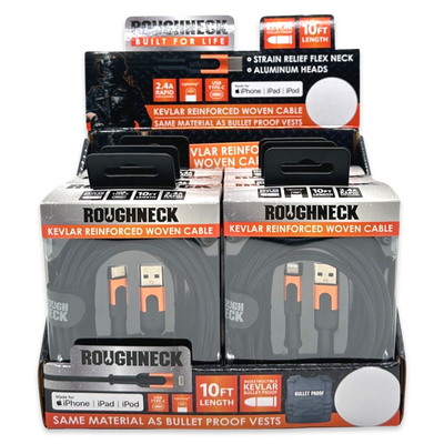 ITEM NUMBER 088460 ROUGHNECK 10FT CABLE 6 PIECES PER DISPLAY